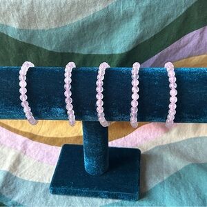 Rose quartz Beaded Bracelet Set